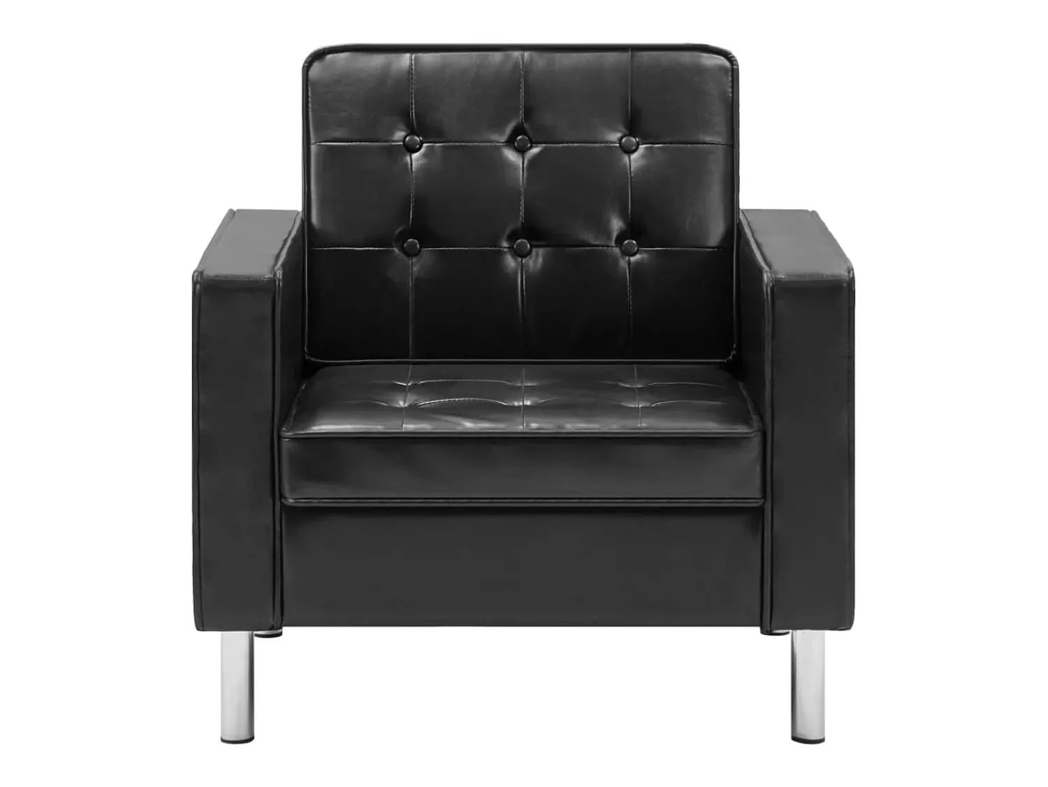 Poltrona* Poltrona preta 75x70x75 cm couro sintético SHL789203 Preto