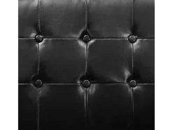 Poltrona|vidaxl Poltrona preta 75x70x75 cm couro sintético Preto