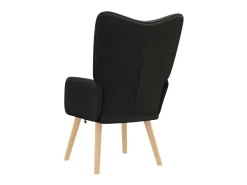 Poltrona*vidaxl poltrona 62 x 67 x 95,5 cm Tecido Sherpa Preto