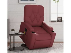 Poltrona reclin. elevatória elétrica couro artif -tinto SHL713038^ Poltrona