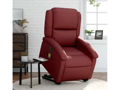 Poltrona| Poltrona reclin. elevatória elétrica couro artif -tinto SHL299854 Vermelho