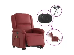 Poltrona| Poltrona reclin. elevatória elétrica couro artif -tinto SHL299854 Vermelho