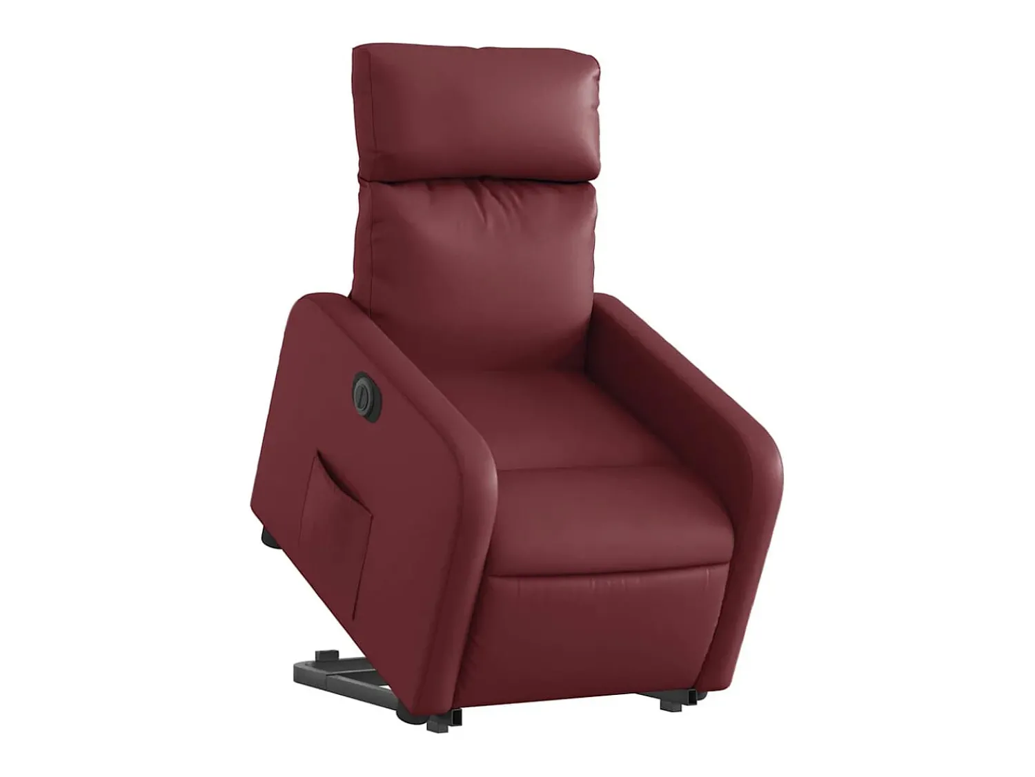 Poltrona reclin. elevatória elétrica couro artif -tinto SHL723625^ Poltrona