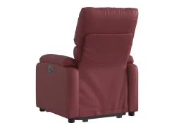 Poltrona reclin. elevatória elétrica couro artif -tinto PT409148 Vermelho