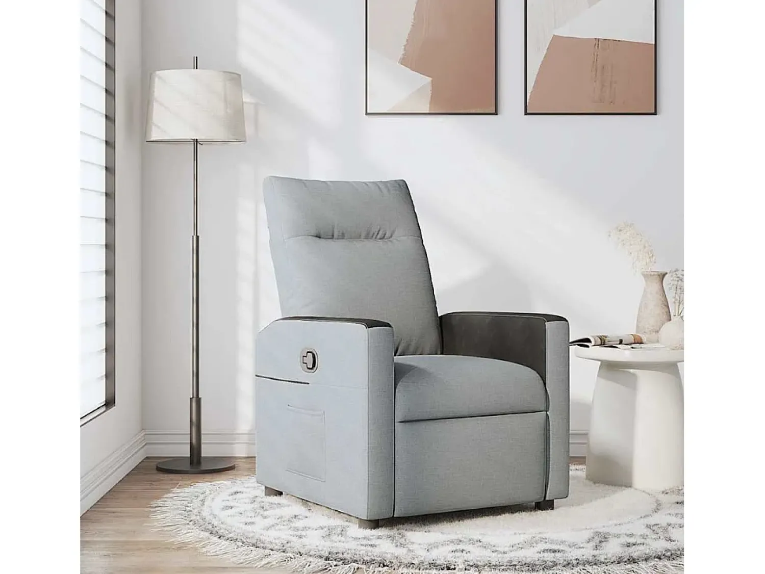 Poltrona Reclinável | Poltrona Confortável Relax tecido -claro SHL903791^ Poltrona
