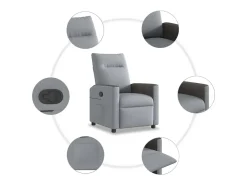 Poltrona Reclinável | Poltrona Confortável Relax tecido -claro SHL903791^ Poltrona