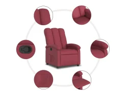 Poltrona* Poltrona Reclinável | Poltrona Confortável Relax tecido tinto SHL876379 Vermelho