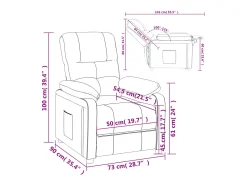 Poltrona Reclinável | Poltrona Confortável Relax tecido cinzento-acastanhado SHL578144^ Poltrona