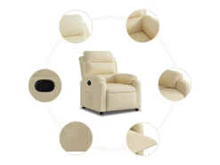 Online Poltrona Reclinável | Poltrona Confortável Relax tecido cor SHL539393 Creme