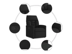 Poltrona| Poltrona Reclinável | Poltrona Confortável Relax tecido SHL938201 Preto