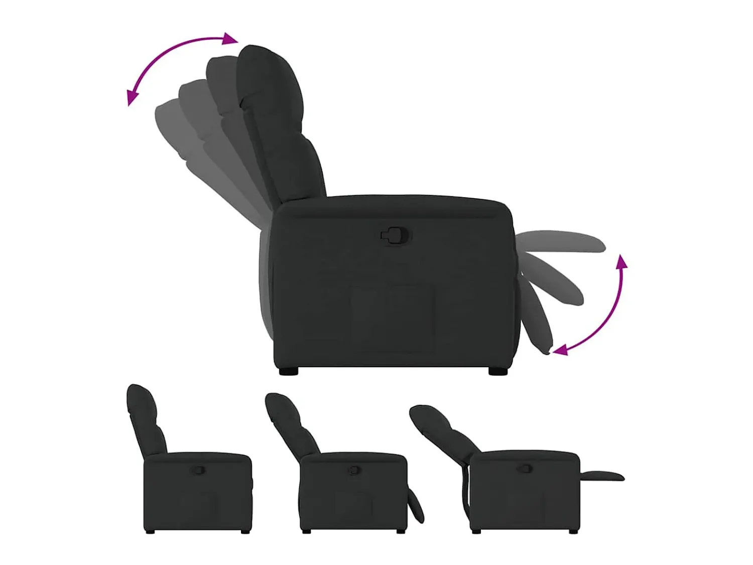 Poltrona| Poltrona Reclinável | Poltrona Confortável Relax tecido SHL938201 Preto