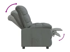 Poltrona| Poltrona Reclinável | Poltrona Confortável Relax tecido cinzento-escuro SHL429187 Cinza antracite
