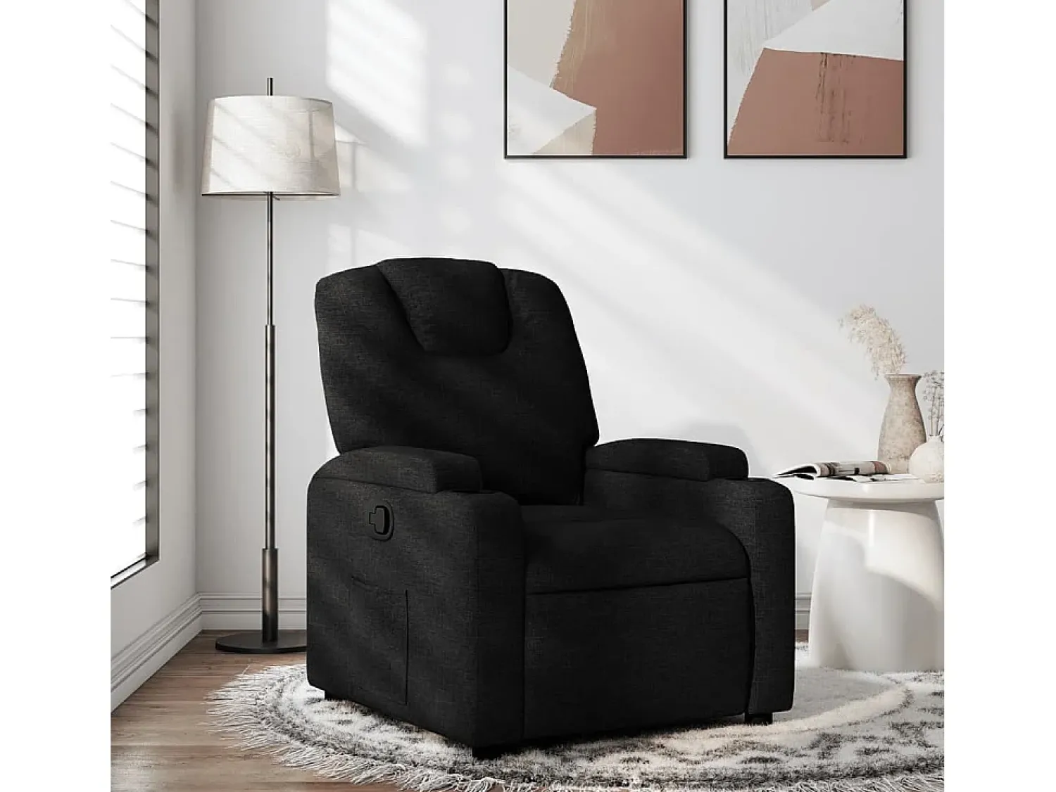 Poltrona Reclinável | Poltrona Confortável Relax tecido SHL316604 Preto