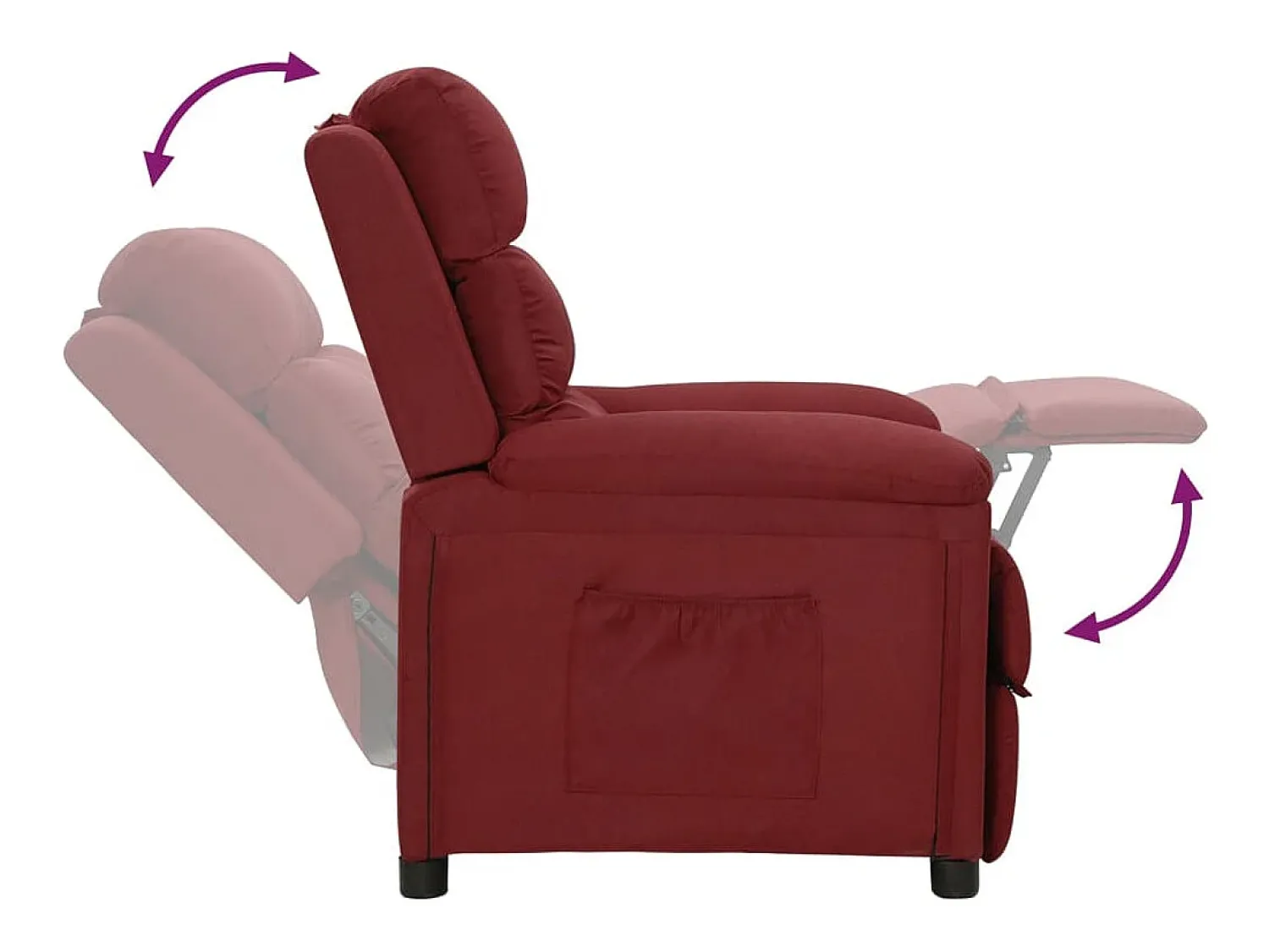 Poltrona* Poltrona Reclinável | Poltrona Confortável Relax tecido tinto SHL505000 Vermelho