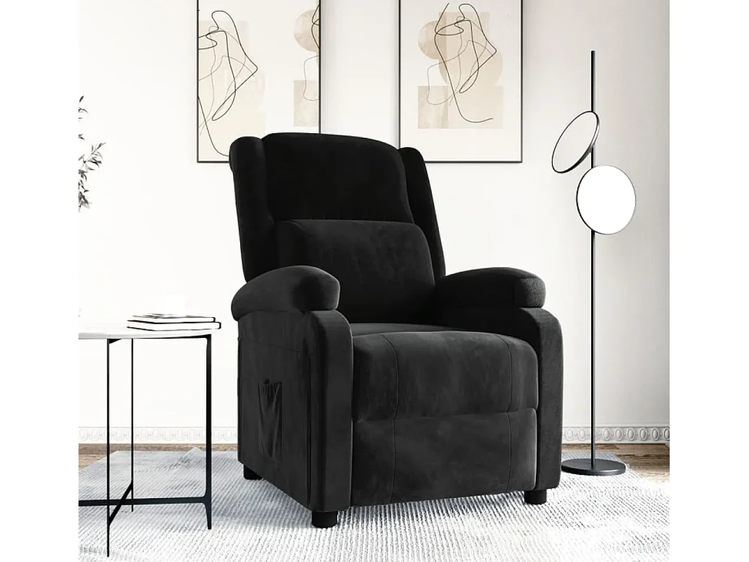 Poltrona Reclinável | Poltrona Confortável Relax veludo SHL218490^ Poltrona