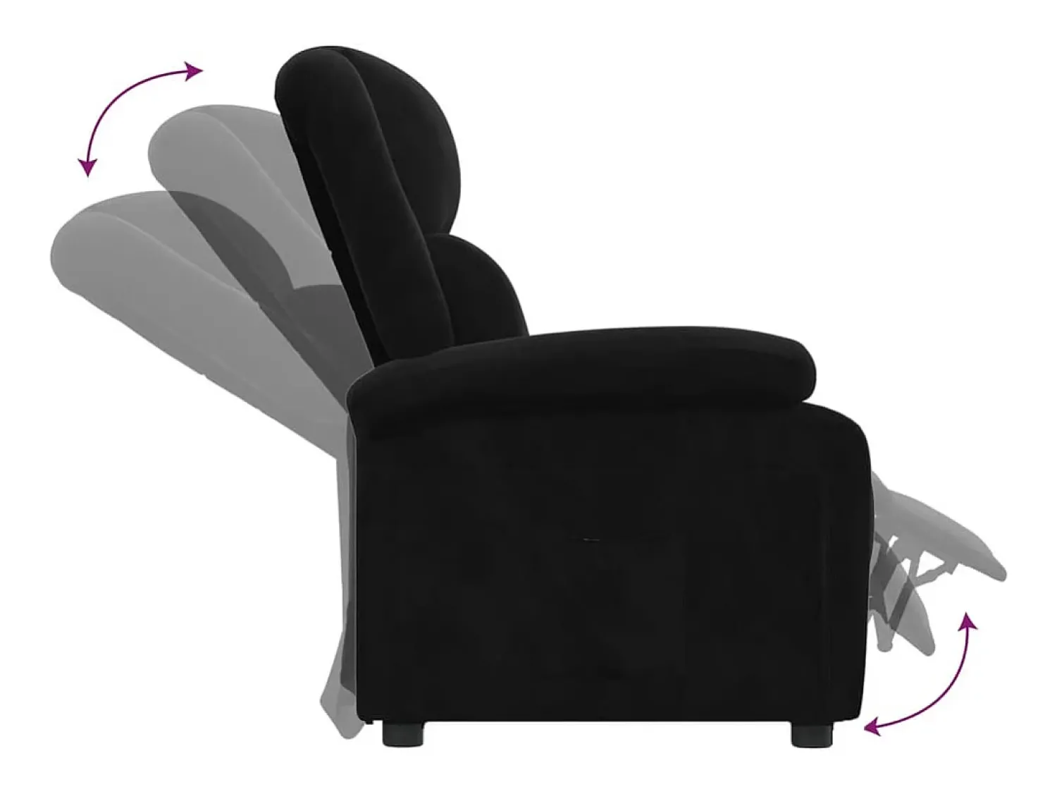 Poltrona Reclinável | Poltrona Confortável Relax veludo SHL218490^ Poltrona