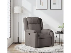 Poltrona* Poltrona Reclinável | Poltrona Confortável Relax tecido cinzento-acastanhado SHL378812 Taupe