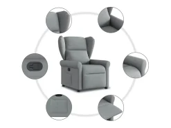 Poltrona Reclinável | Poltrona Confortável Relax tecido -claro SHL681687^ Poltrona