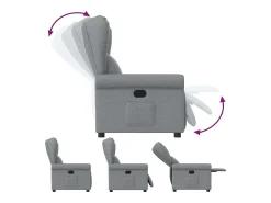 Poltrona Reclinável | Poltrona Confortável Relax tecido -claro SHL681687^ Poltrona