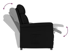 Poltrona* Poltrona Reclinável | Poltrona Confortável Relax Preta 70.5x96.5x95 cm SHL209288 Preto