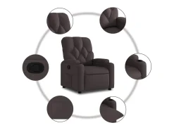 Online Poltrona Reclinável | Poltrona Confortável Relax tecido -escuro SHL837011 Castanho