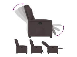 Discount Poltrona Reclinável | Poltrona Confortável Relax tecido -escuro SHL34312 Castanho