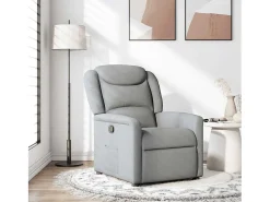 Poltrona Reclinável | Poltrona Confortável Relax tecido -claro SHL881954 Cinzento