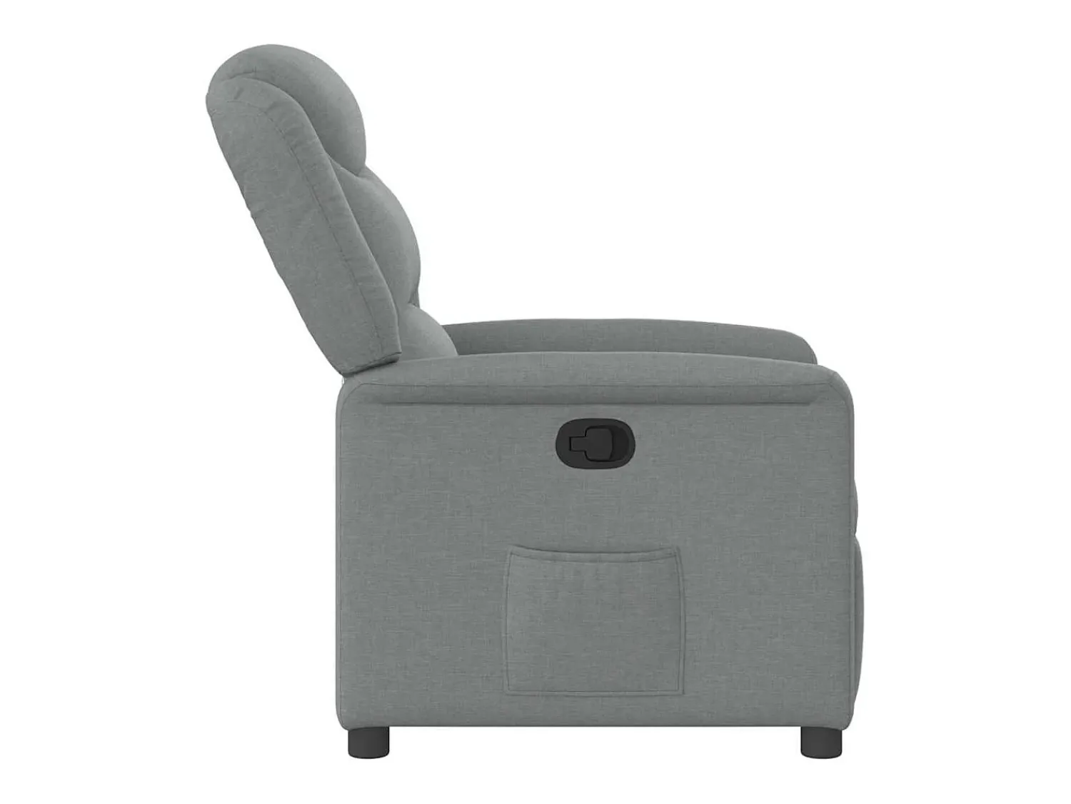 Poltrona Reclinável | Poltrona Confortável Relax tecido -claro SHL881954 Cinzento