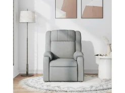 Poltrona| Poltrona Reclinável | Poltrona Confortável Relax tecido -claro SHL713786 Cinzento