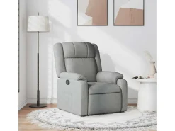 Poltrona| Poltrona Reclinável | Poltrona Confortável Relax tecido -claro SHL713786 Cinzento