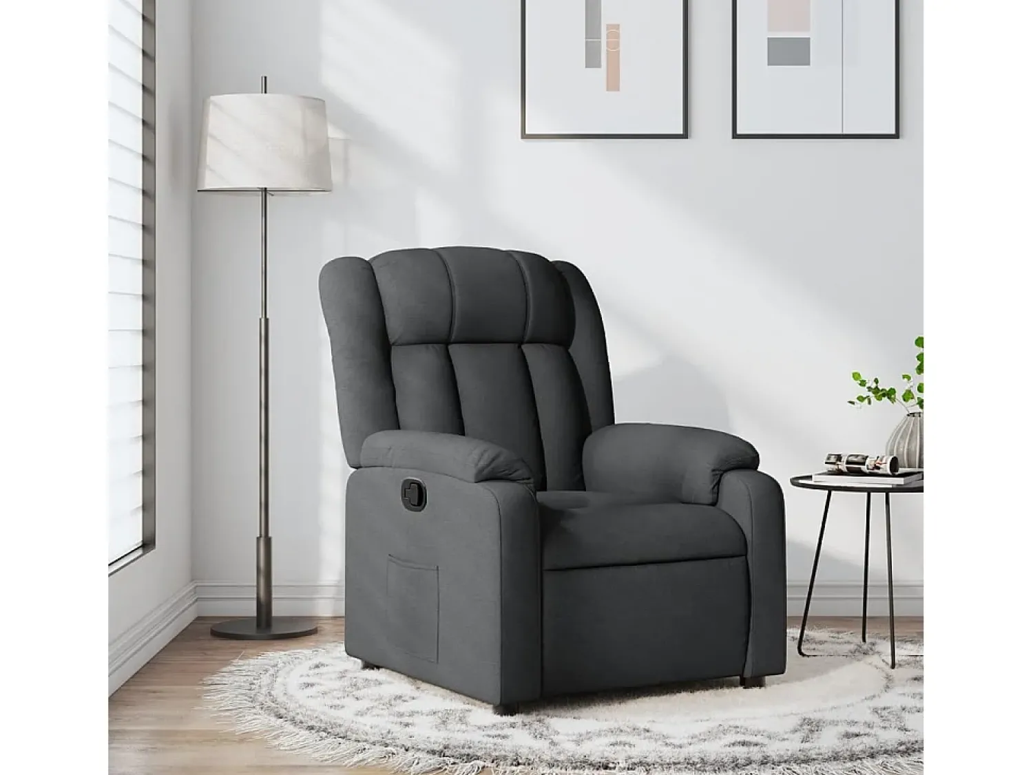 Poltrona* Poltrona Reclinável | Poltrona Confortável Relax tecido cinzento-escuro SHL783783 Cinza antracite