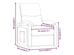 Poltrona* Poltrona Reclinável | Poltrona Confortável Relax tecido cinzento-acastanhado SHL117789 Taupe