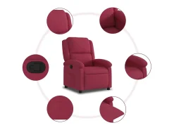 Discount Poltrona Reclinável | Poltrona Confortável Relax veludo tinto SHL634783 Vermelho