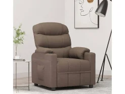 Outlet Poltrona Reclinável | Poltrona Confortável Relax tecido cinzento-acastanhado SHL447175 Taupe