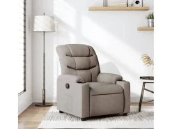 Poltrona Reclinável | Poltrona Confortável Relax tecido cinzento-acastanhado SHL17898^ Poltrona