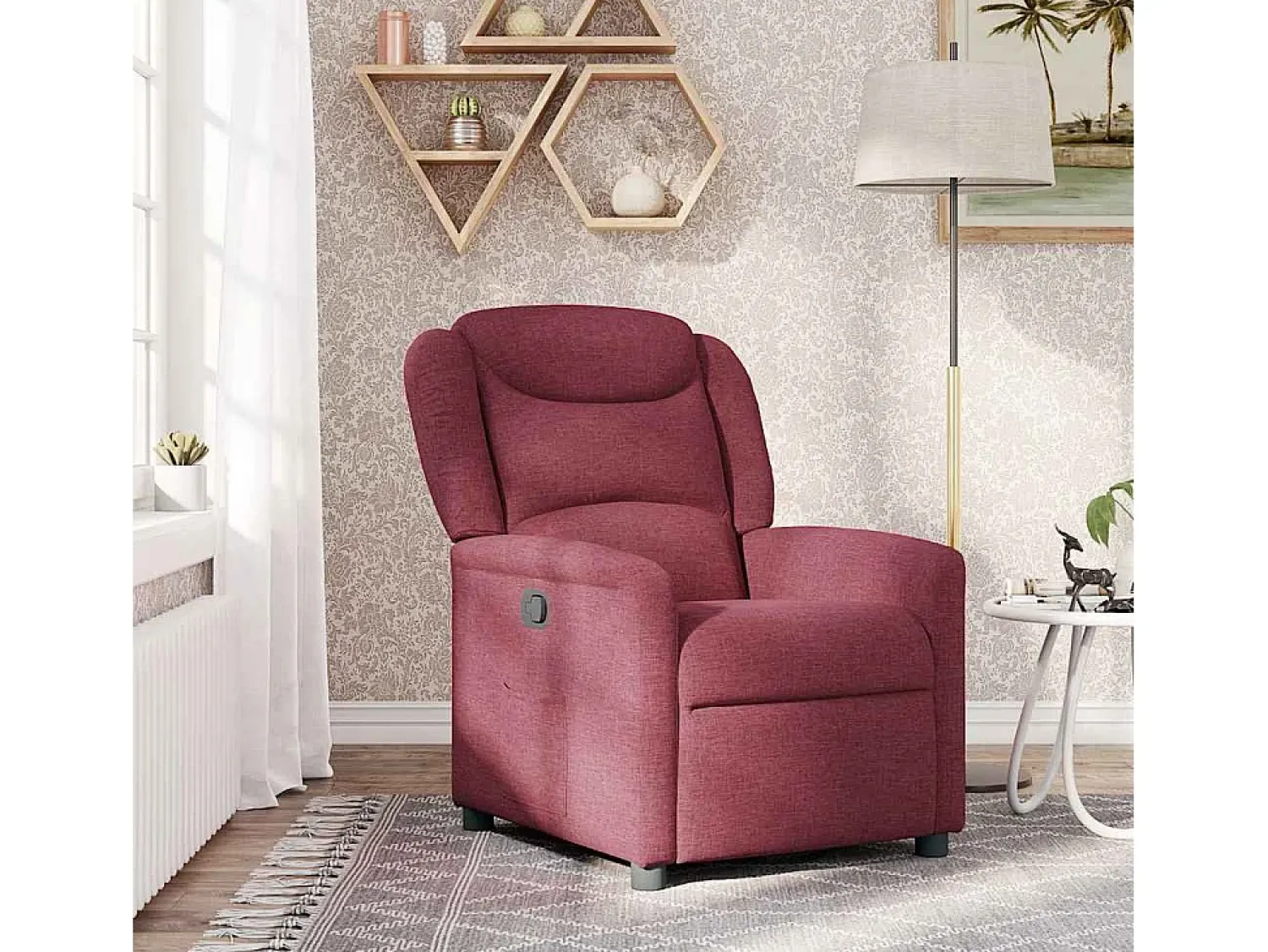 Poltrona* Poltrona Reclinável | Poltrona Confortável Relax tecido tinto SHL194418 Vermelho