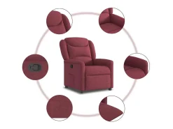Poltrona* Poltrona Reclinável | Poltrona Confortável Relax tecido tinto SHL194418 Vermelho