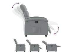 Poltrona* Poltrona Reclinável | Poltrona Confortável Relax tecido -claro SHL110714 Cinzento