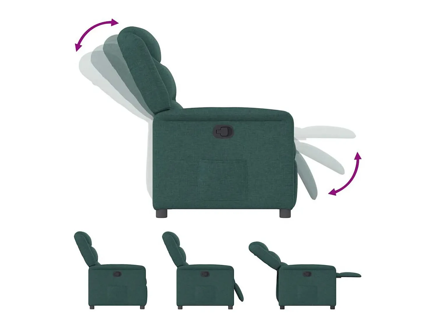 Poltrona* Poltrona Reclinável | Poltrona Confortável Relax tecido verde-escuro SHL173934 Verde pinho