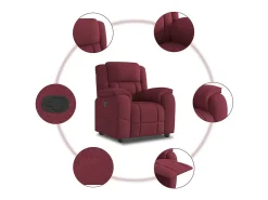 Poltrona| Poltrona Reclinável | Poltrona Confortável Relax tecido tinto SHL490546 Vermelho