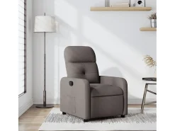 Poltrona| Poltrona Reclinável | Poltrona Confortável Relax tecido cinzento-acastanhado SHL142126 Taupe