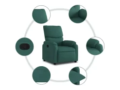 Poltrona* Poltrona Reclinável | Poltrona Confortável Relax tecido verde-escuro SHL670845 Verde pinho