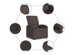 Poltrona Reclinável | Poltrona Confortável Relax tecido -escuro SHL38882^ Poltrona