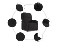Poltrona| Poltrona Reclinável | Poltrona Confortável Relax tecido SHL262634 Preto