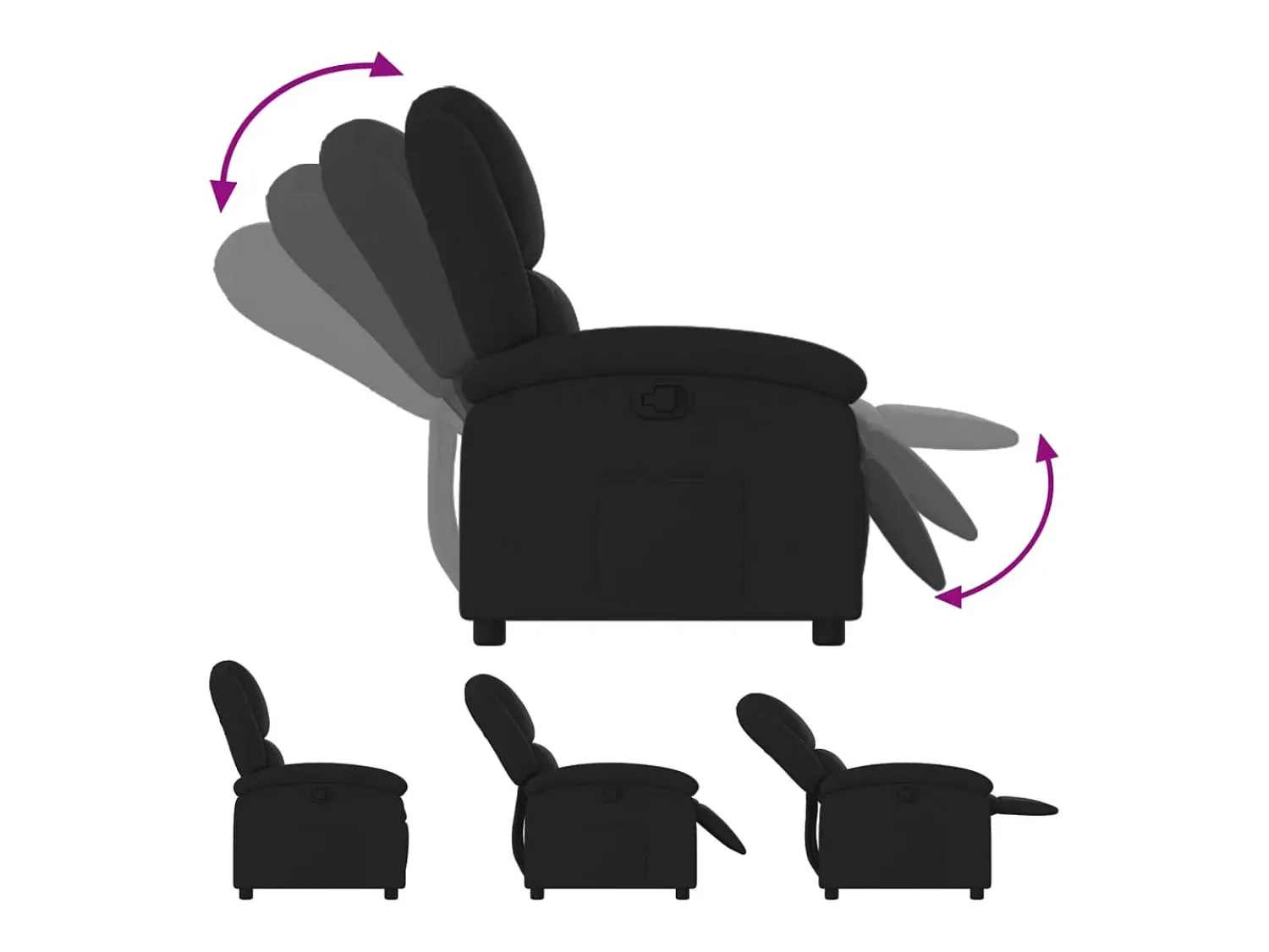 Poltrona| Poltrona Reclinável | Poltrona Confortável Relax tecido SHL262634 Preto