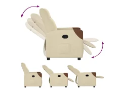 Poltrona| Poltrona Reclinável | Poltrona Confortável Relax tecido cor SHL793548 Creme