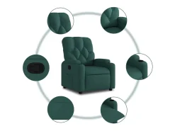 Poltrona* Poltrona Reclinável | Poltrona Confortável Relax tecido verde-escuro SHL582155 Verde pinho