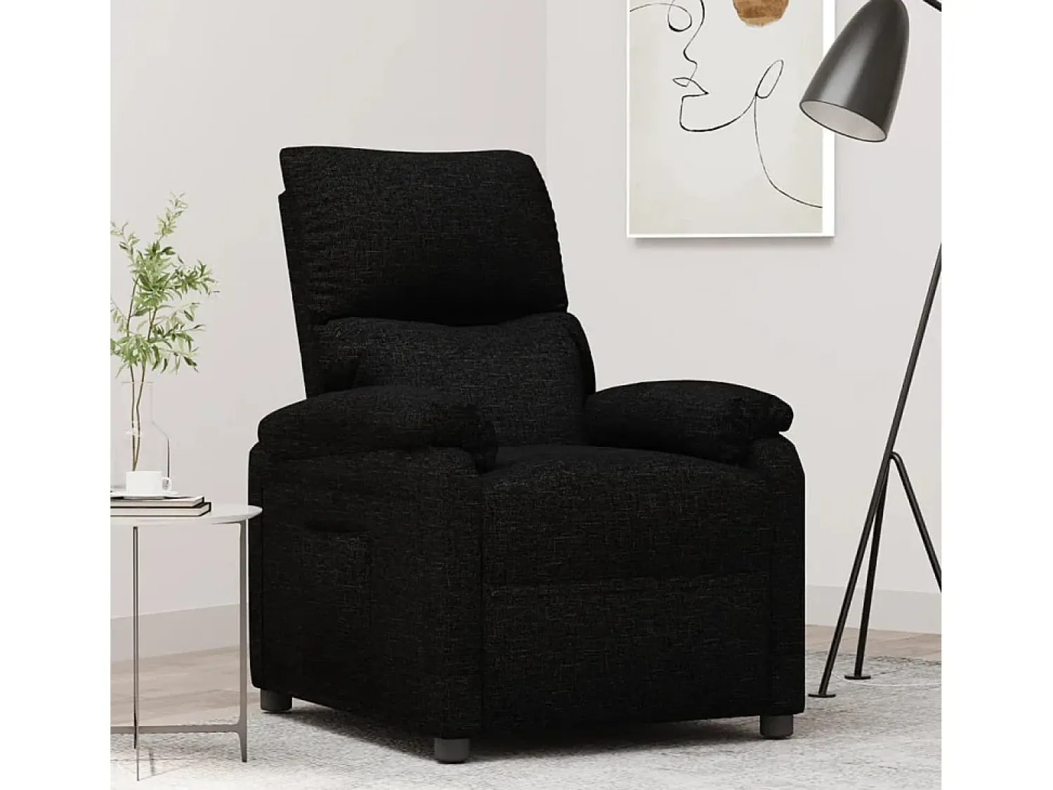 Online Poltrona Reclinável | Poltrona Confortável Relax tecido SHL176259 Preto