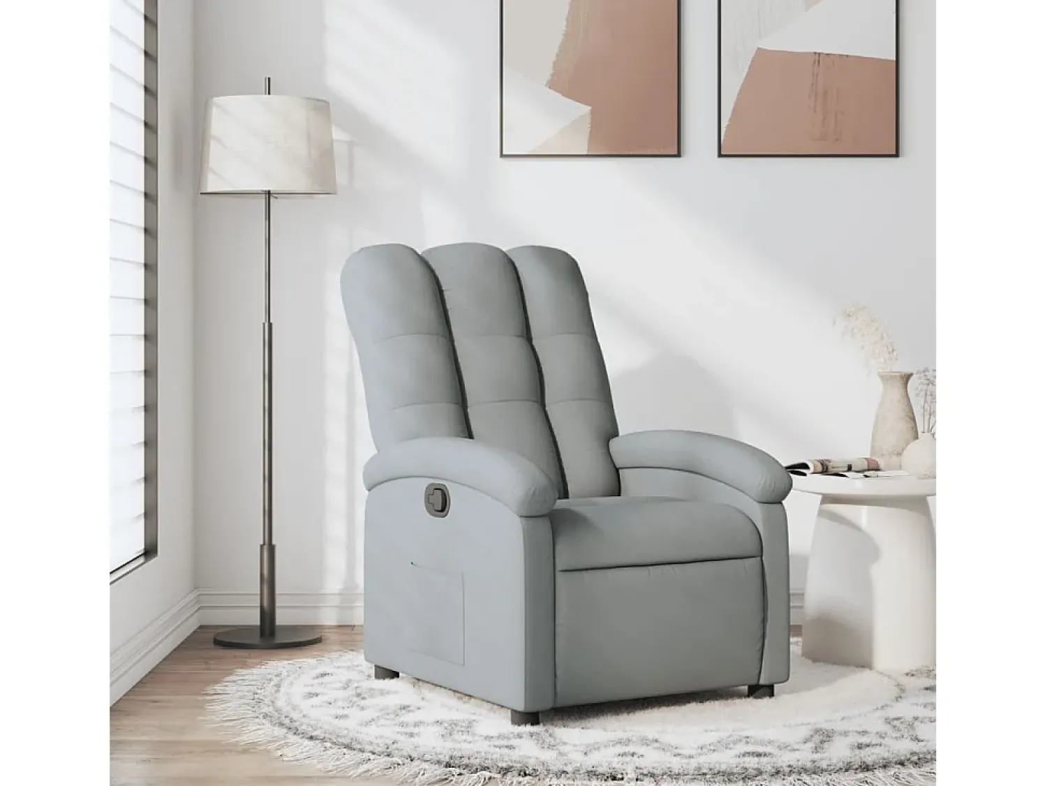 Poltrona* Poltrona Reclinável | Poltrona Confortável Relax tecido -claro SHL696089 Cinzento