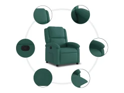 Sale Poltrona Reclinável | Poltrona Confortável Relax tecido verde-escuro SHL570266 Verde pinho